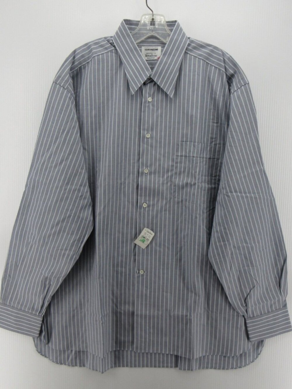 VTG Lorenzini Shirt 17.5 L Neiman Marcus Striped Button Up Italy NEW